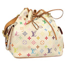 LOUIS VUITTON Monogram Multicolor Petit Noe Bag White M42229 LV Auth 127305-1