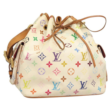 LOUIS VUITTON Monogram Multicolor Petit Noe Bag White M42229 LV Auth 127305