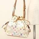 LOUIS VUITTON Monogram Multicolor Petit Noe Bag White M42229 LV Auth 127305-23