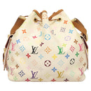 LOUIS VUITTON Monogram Multicolor Petit Noe Bag White M42229 LV Auth 127305-2