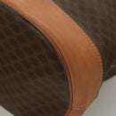 CELINE Macadam Canvas Shoulder Bag PVC Brown Gold Auth 127309-14