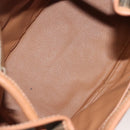 CELINE Macadam Canvas Shoulder Bag PVC Brown Gold Auth 127309-10