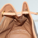 CELINE Macadam Canvas Shoulder Bag PVC Brown Gold Auth 127309-18