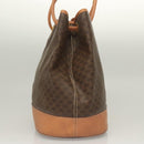 CELINE Macadam Canvas Shoulder Bag PVC Brown Gold Auth 127309-3