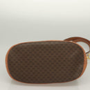 CELINE Macadam Canvas Shoulder Bag PVC Brown Gold Auth 127309-5