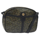 CELINE C Sulky Shoulder Bag PVC Navy Gold Auth 127311-1