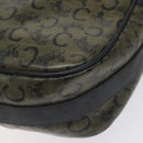 CELINE C Sulky Shoulder Bag PVC Navy Gold Auth 127311-10