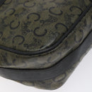 CELINE C Sulky Shoulder Bag PVC Navy Gold Auth 127311-14