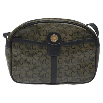 CELINE C Sulky Shoulder Bag PVC Navy Gold Auth 127311 - 0