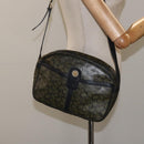 CELINE C Sulky Shoulder Bag PVC Navy Gold Auth 127311-22