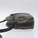 CELINE C Sulky Shoulder Bag PVC Navy Gold Auth 127311-4