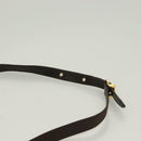 Salvatore Ferragamo Gancini Hand Bag Nylon 2way Brown Gold Auth 127313-10