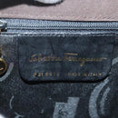 Salvatore Ferragamo Gancini Hand Bag Nylon 2way Brown Gold Auth 127313-17