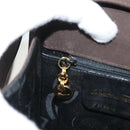 Salvatore Ferragamo Gancini Hand Bag Nylon 2way Brown Gold Auth 127313-21