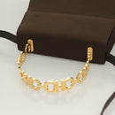 Salvatore Ferragamo Gancini Hand Bag Nylon 2way Brown Gold Auth 127313-6