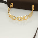 Salvatore Ferragamo Gancini Hand Bag Nylon 2way Brown Gold Auth 127313-7