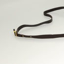 Salvatore Ferragamo Gancini Hand Bag Nylon 2way Brown Gold Auth 127313-9