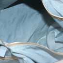 PRADA Boston Bag Nylon Light Blue Silver Auth 127318-10