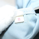 PRADA Boston Bag Nylon Light Blue Silver Auth 127318-12