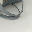 PRADA Boston Bag Nylon Light Blue Silver Auth 127318-7