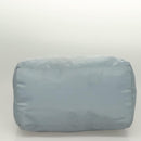 PRADA Boston Bag Nylon Light Blue Silver Auth 127318-5