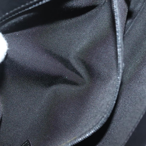 CHANEL Choco Bar Chain Camelia Shoulder Bag Canvas Gray Silver CC Auth 127321