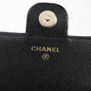 CHANEL Matelasse Chain Shoulder Bag Caviar Skin Black CC Auth 127322M-19