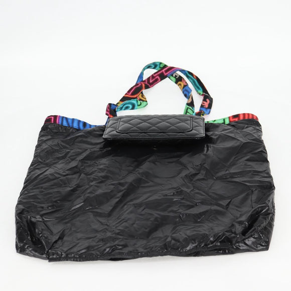 CHANEL Matelasse Chain Shoulder Bag Caviar Skin Black CC Auth 127322M