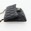CHANEL Matelasse Chain Shoulder Bag Caviar Skin Black CC Auth 127322M-3