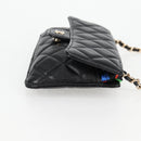 CHANEL Matelasse Chain Shoulder Bag Caviar Skin Black CC Auth 127322SAM-4