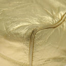 LOEWE Hand Bag Leather Gold Tone Auth 127344-9