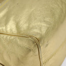 LOEWE Hand Bag Leather Gold Tone Auth 127344-14