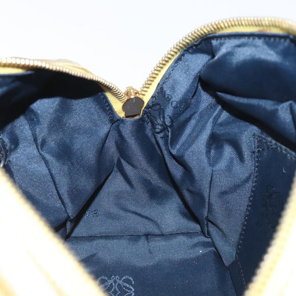 LOEWE Hand Bag Leather Gold Tone Auth 127344