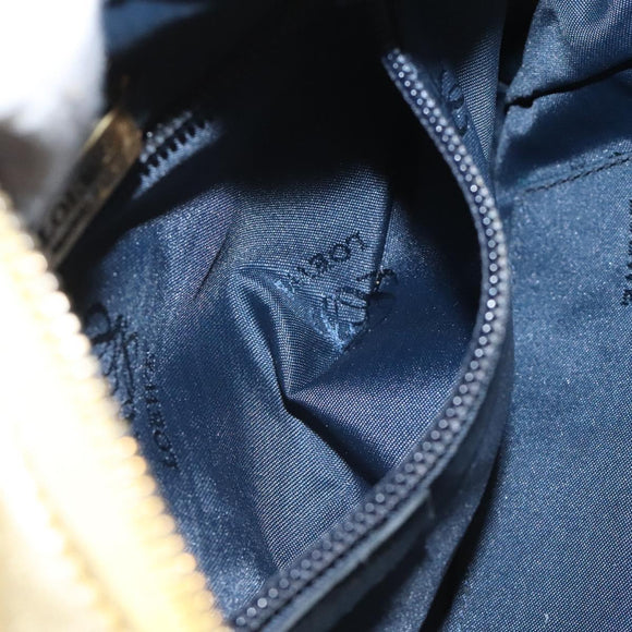 LOEWE Hand Bag Leather Gold Tone Auth 127344