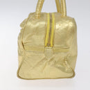 LOEWE Hand Bag Leather Gold Tone Auth 127344-3