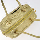 LOEWE Hand Bag Leather Gold Tone Auth 127344-6