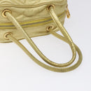 LOEWE Hand Bag Leather Gold Tone Auth 127344-7