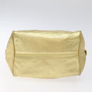 LOEWE Hand Bag Leather Gold Tone Auth 127344-5
