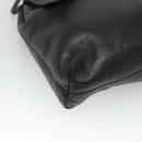 LOEWE Shoulder Bag Leather Black Gold Auth 127349-14