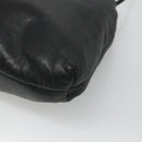 LOEWE Shoulder Bag Leather Black Gold Auth 127349-15