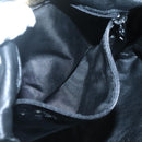 LOEWE Shoulder Bag Leather Black Gold Auth 127349-12