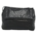 LOEWE Shoulder Bag Leather Black Gold Auth 127349-13