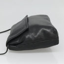 LOEWE Shoulder Bag Leather Black Gold Auth 127349-4