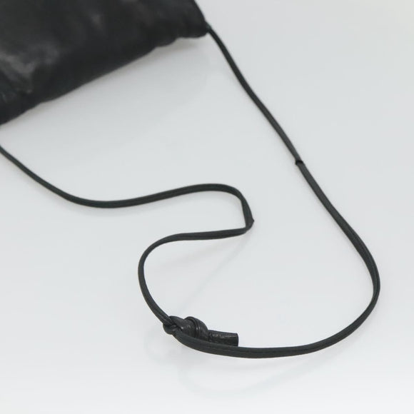 LOEWE Shoulder Bag Leather Black Gold Auth 127349