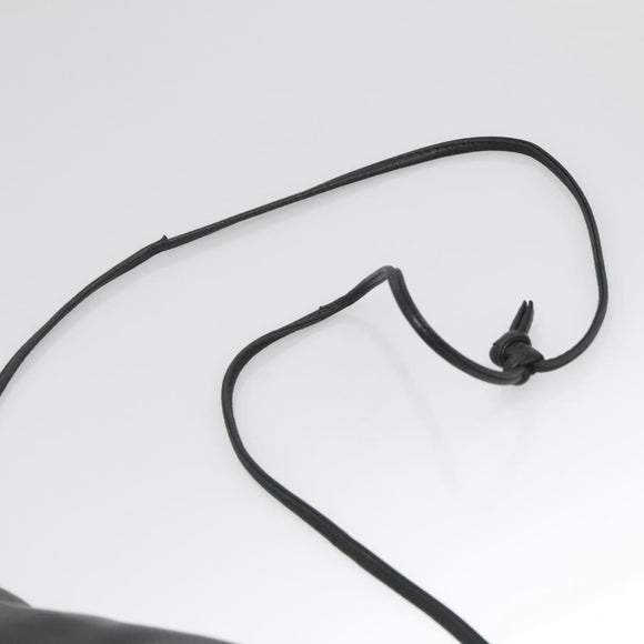 LOEWE Shoulder Bag Leather Black Gold Auth 127349