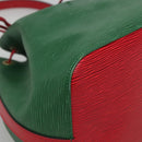 LOUIS VUITTON Epi Petit Noe Shoulder Bag Bicolor Green Red M44147 LV Auth 127353-15