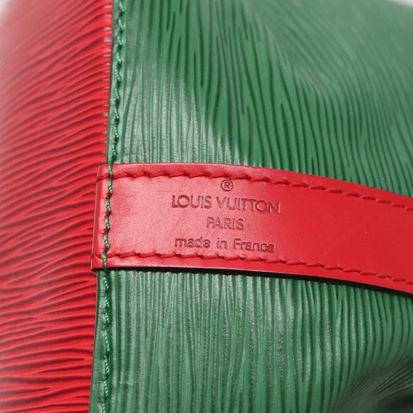 LOUIS VUITTON Epi Petit Noe Shoulder Bag Bicolor Green Red M44147 LV Auth 127353