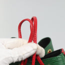 LOUIS VUITTON Epi Petit Noe Shoulder Bag Bicolor Green Red M44147 LV Auth 127353-10