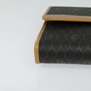 Christian Dior Honeycomb Canvas Chain Shoulder Bag PVC Black Gold Auth 127369-10