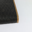 Christian Dior Honeycomb Canvas Chain Shoulder Bag PVC Black Gold Auth 127369-13